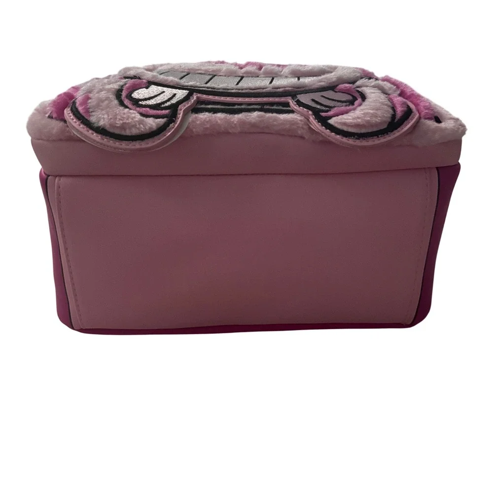 Disney Loungefly Cheshire Cat Fuzzy Mini Backpack Pink Purple Alice Wonderland